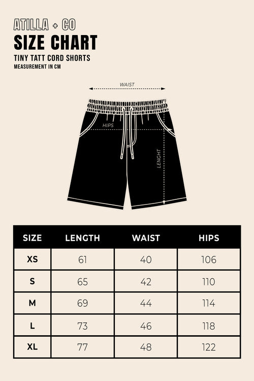 TINY TATT CORD SHORTS