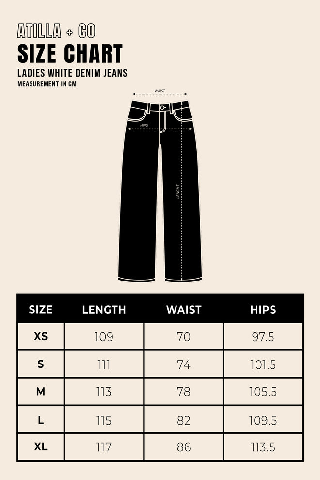 LADIES WHITE DENIM JEANS
