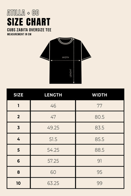 CUBS ZABITA OVERSIZE TEE