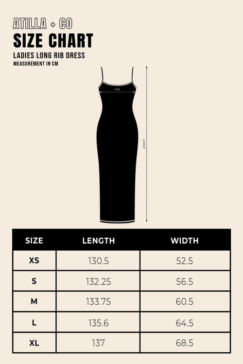 LADIES LONG RIB DRESS