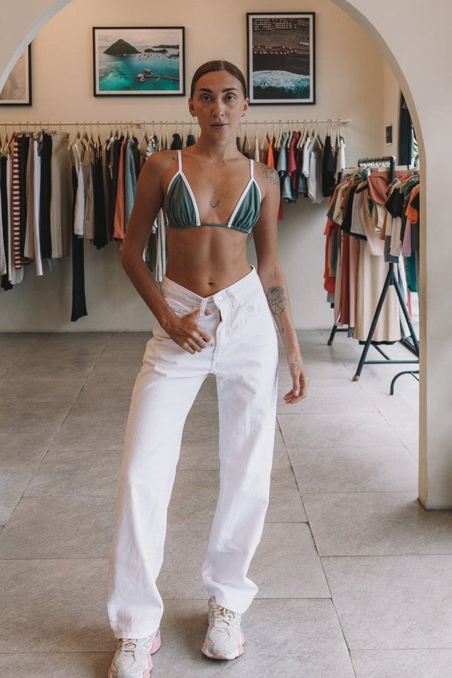 LADIES WHITE DENIM JEANS