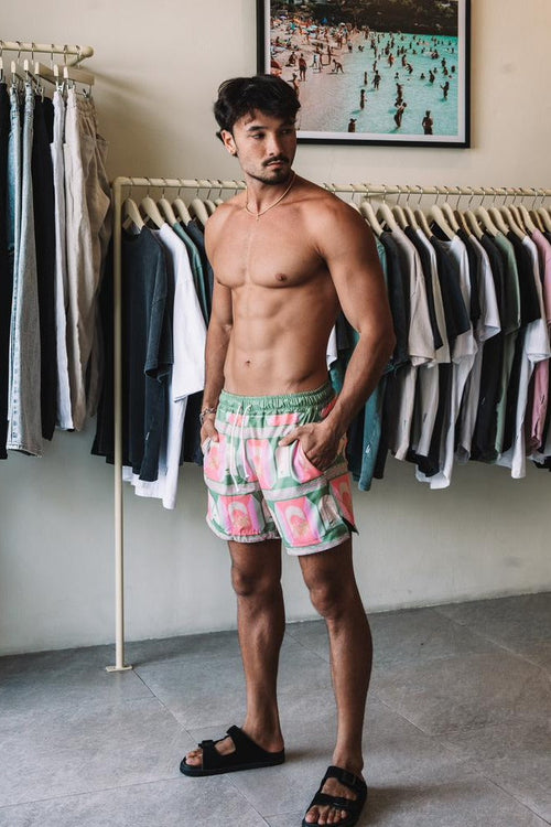 MENS FLAT ART BOARDIES