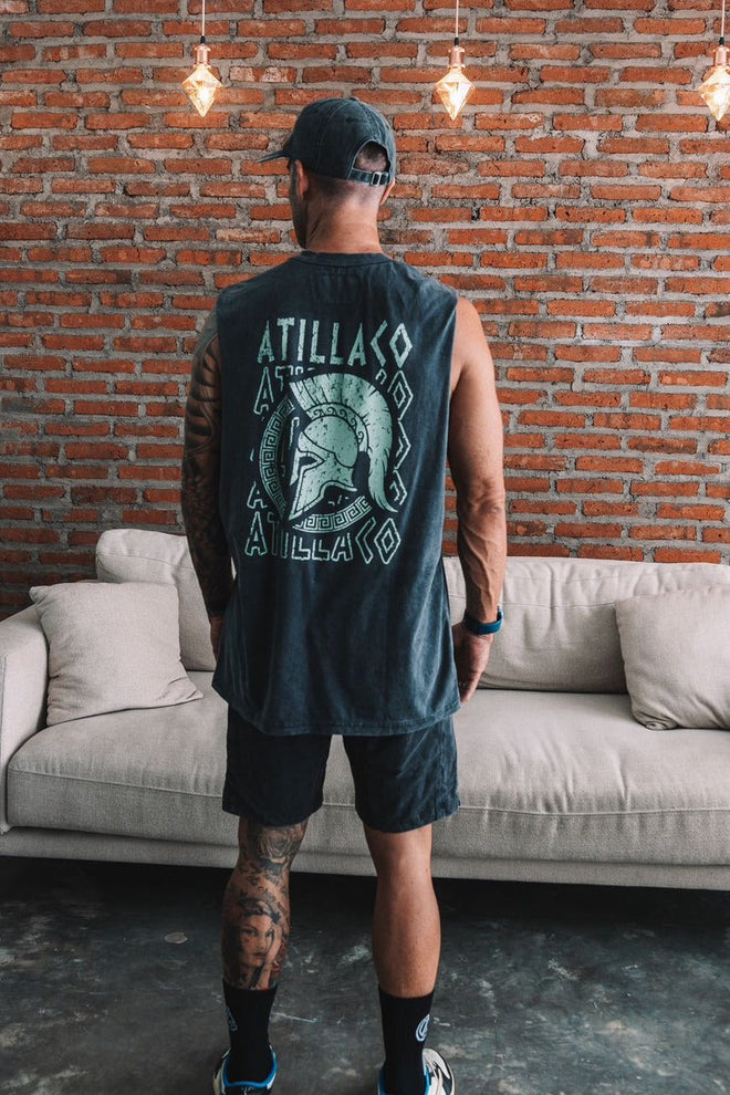 VINTAGE GREEK PRINT TANK