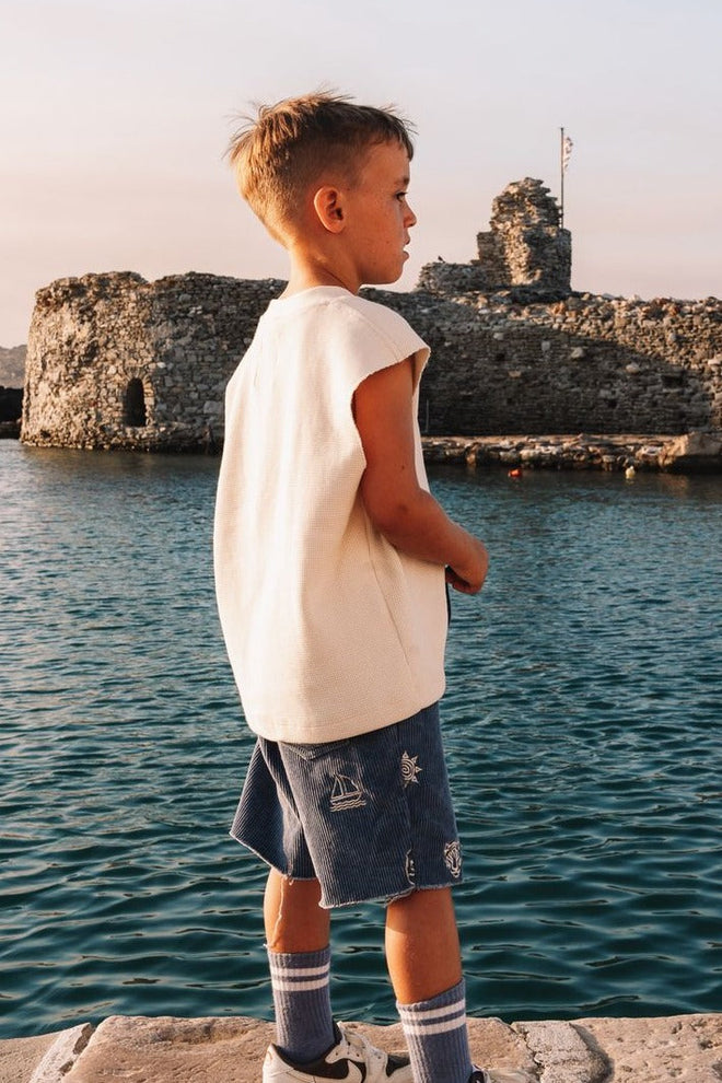 CUBS BOXY WAFFLE TANK